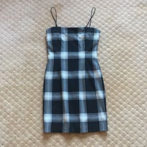 Aqua Plaid Mini Dress